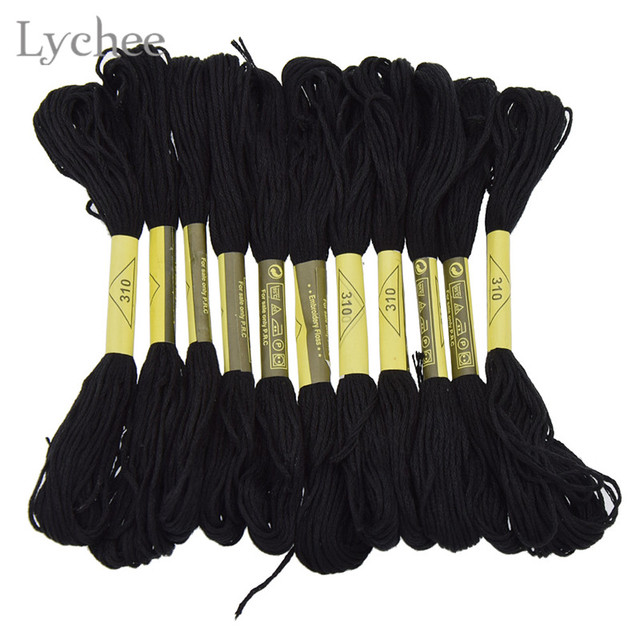 12pcs Black Cross Stitch Embroidery Thread DIY Handmade Sewing Craft  Accessories